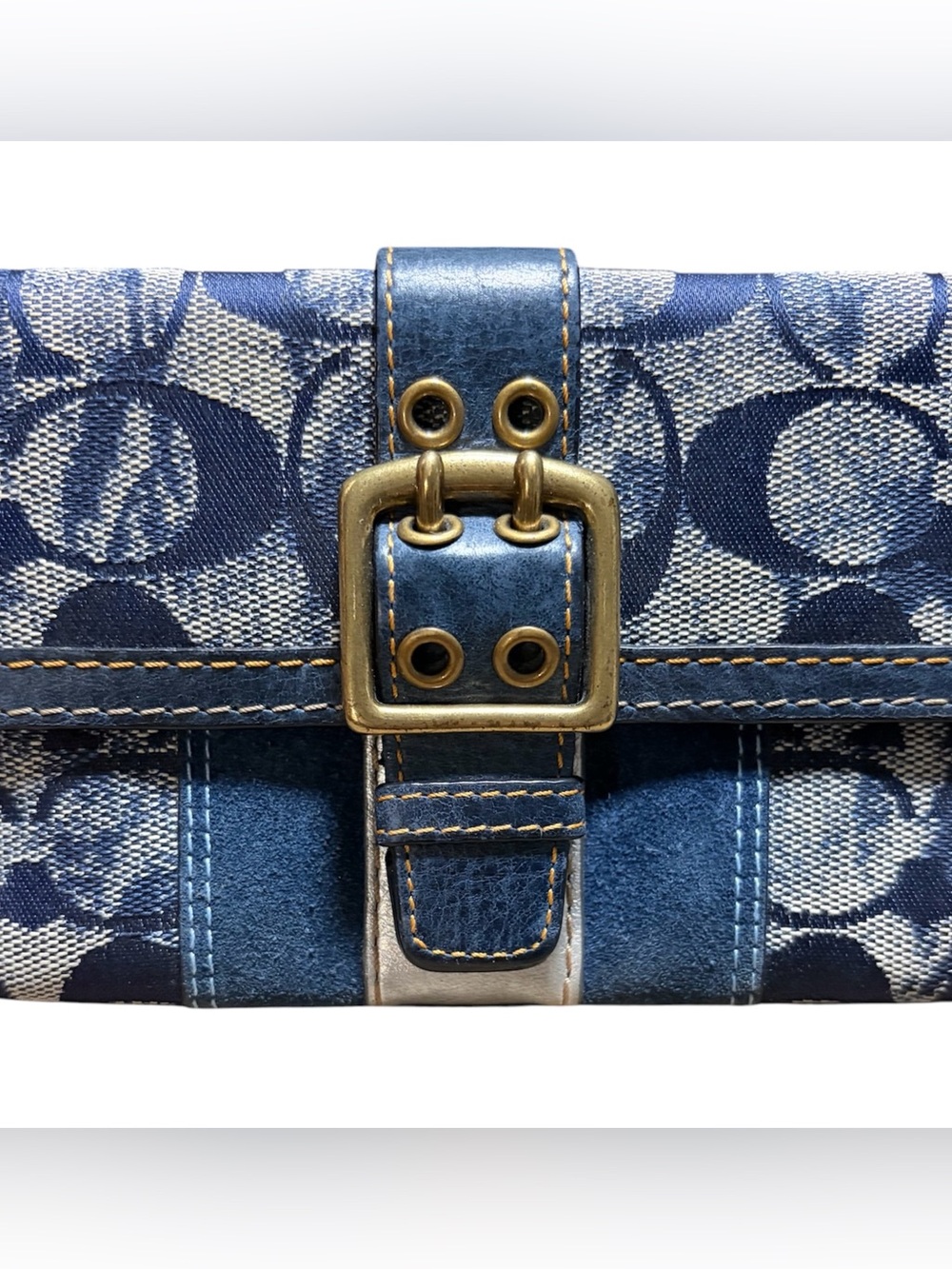 Coach Vintage Denim Tie Dye Clutch Wallet - Picture 6 of 9